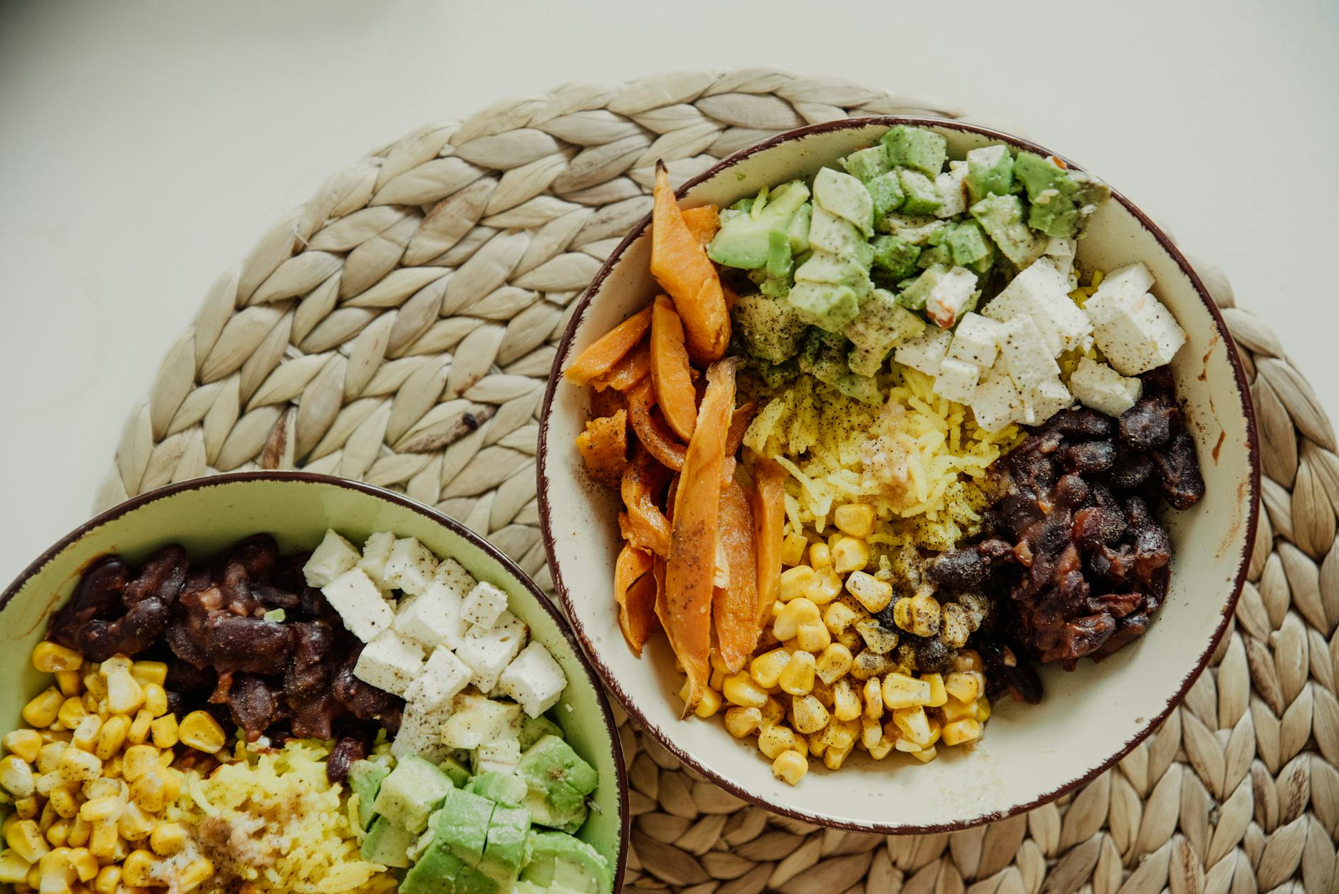 A vibrant, visually appealing infographic showcasing personalized meal recommendations based on genetic and microbiome data, with icons for different food groups and nutrients.